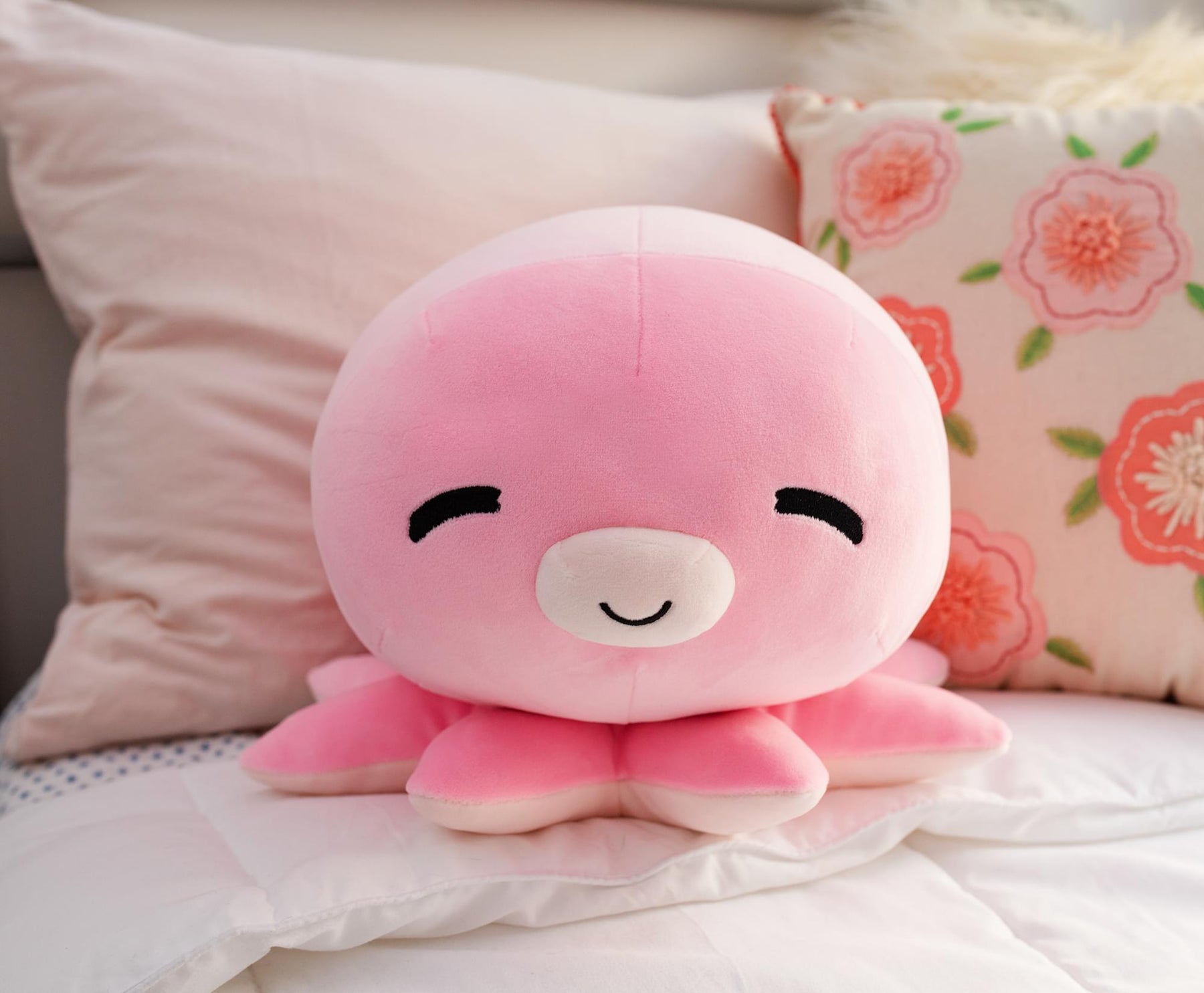 MochiOshis 12-Inch Character Plush Toy Animal Pink Octopus | Izumi Inkyoshi