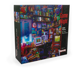 '80s Game Room Pop Culture 1000 Piece Jigsaw Puzzle By Rachid Lotf