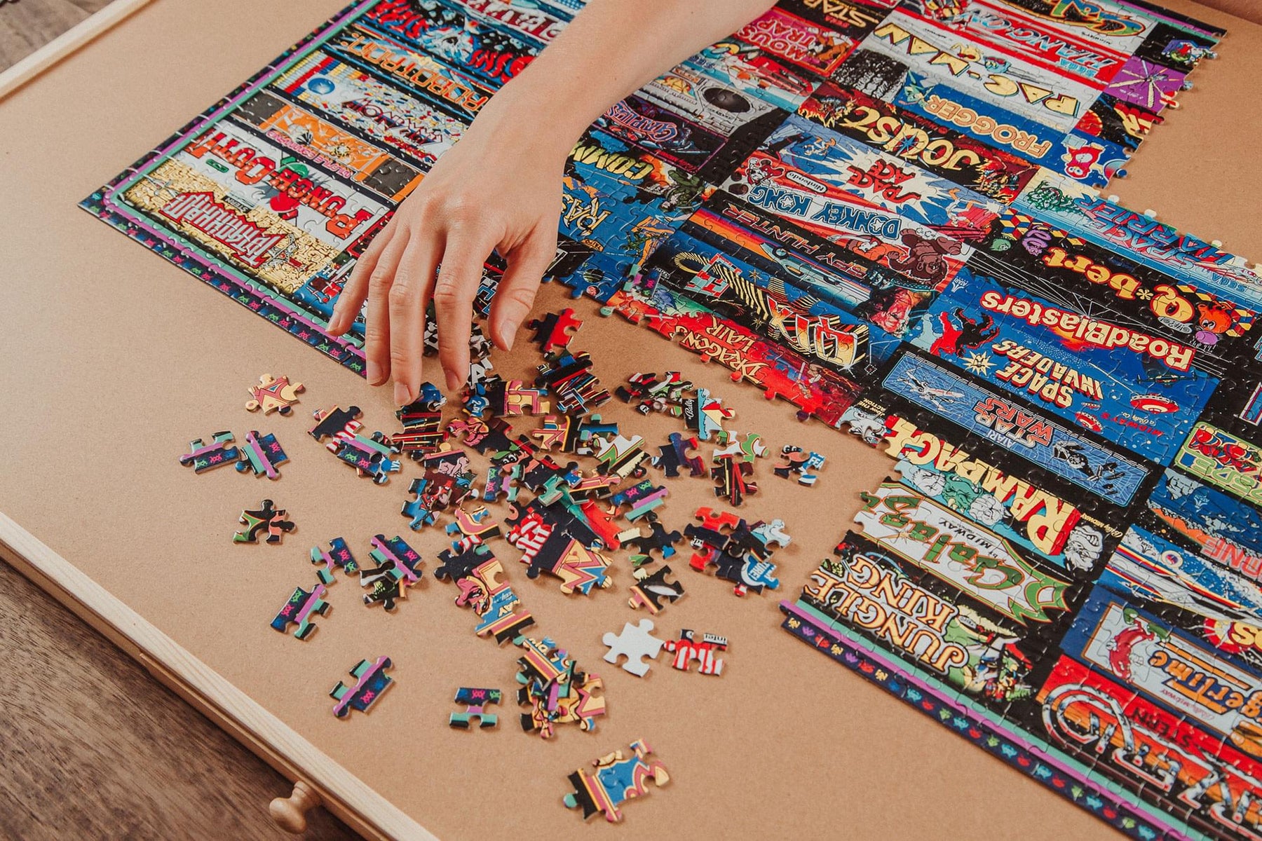 Arcadeageddon! Retro Arcade Game Collage 1000-Piece Jigsaw Puzzle