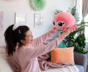 MochiOshis 12-Inch Character Plush Toy Animal Pink Spider | Wakana Webboshi