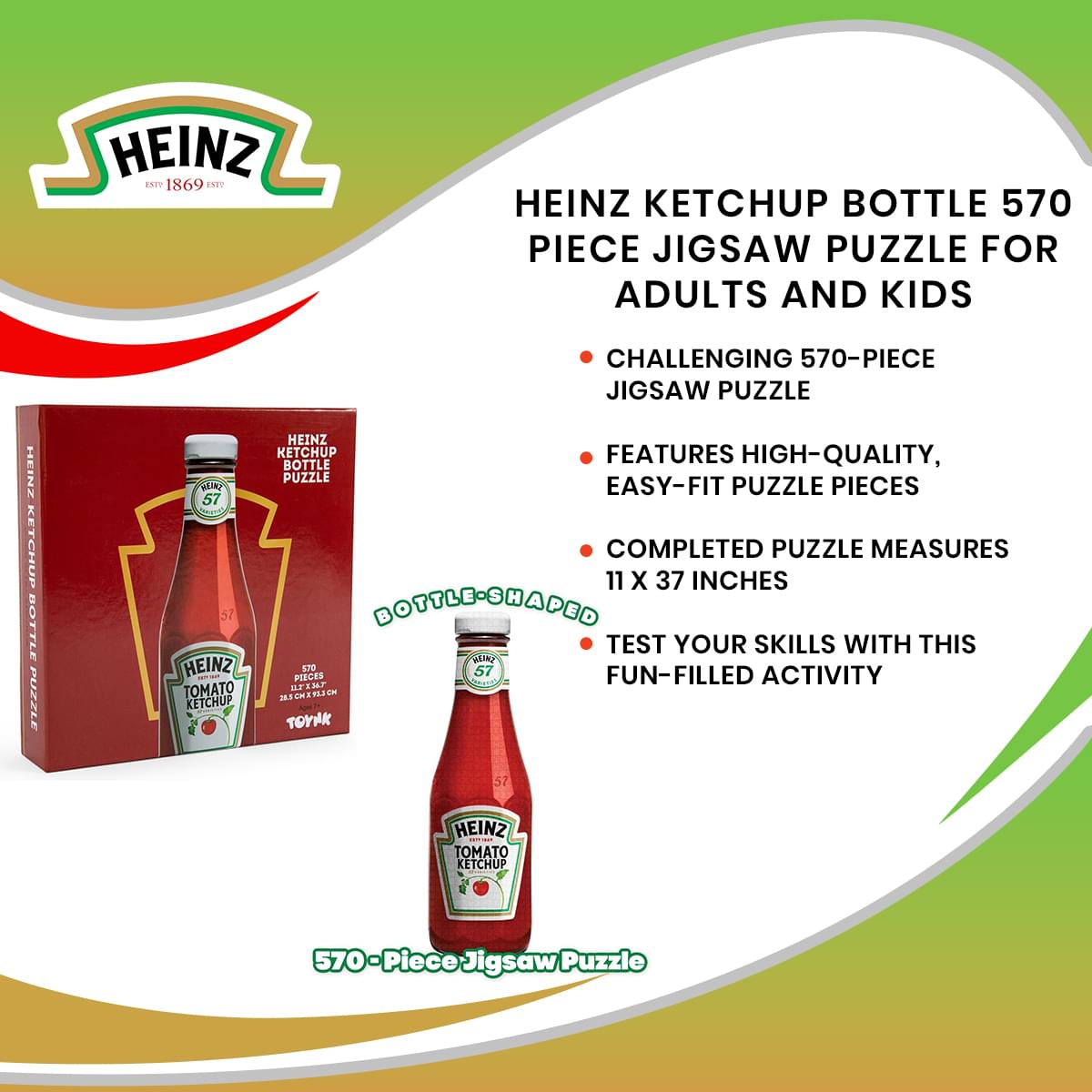 Heinz Ketchup Bottle 570 Piece Jigsaw Puzzle For Adults And Kids