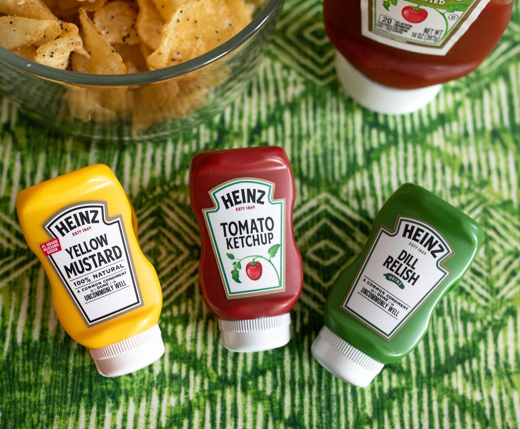 Heinz Bottle Chip Clips Picnic Pack | Set of 3 | Ketchup, Mustard, Relish