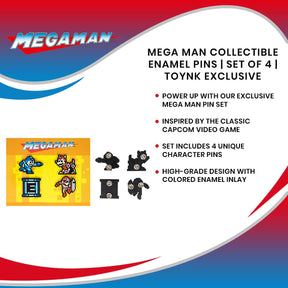 Mega Man Collectible Enamel Pins | Set of 4 | Toynk Exclusive