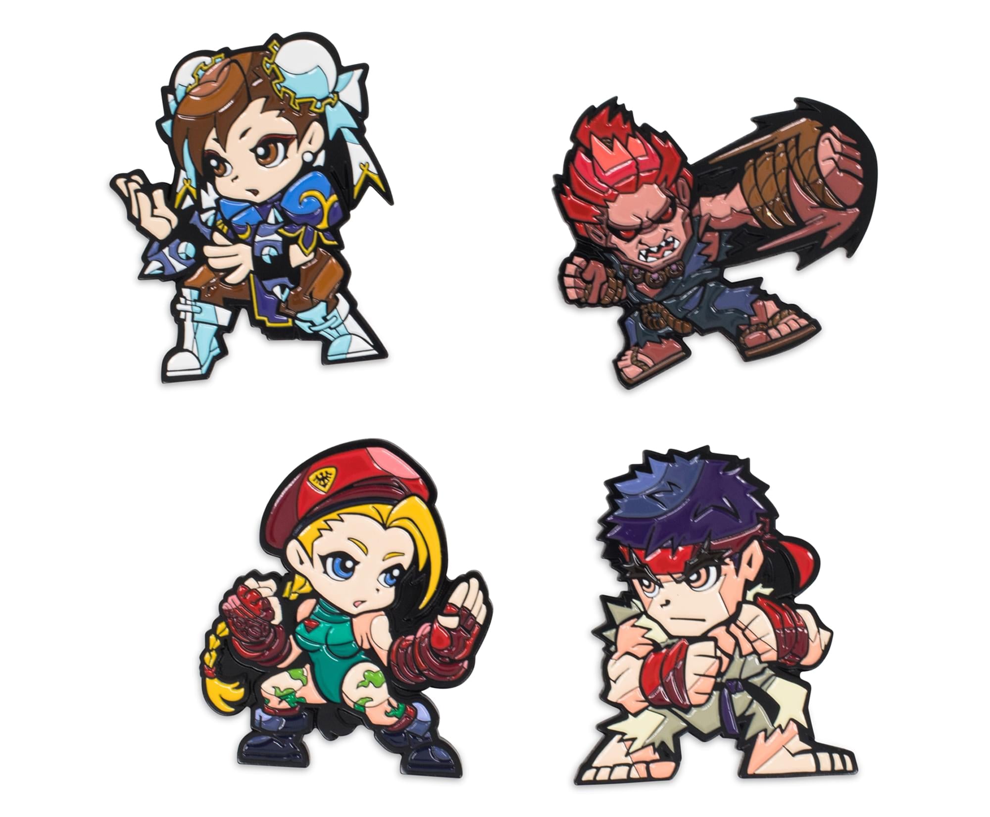 Street Fighter Collectible Enamel Pins | Set of 4 | Toynk Exclusive