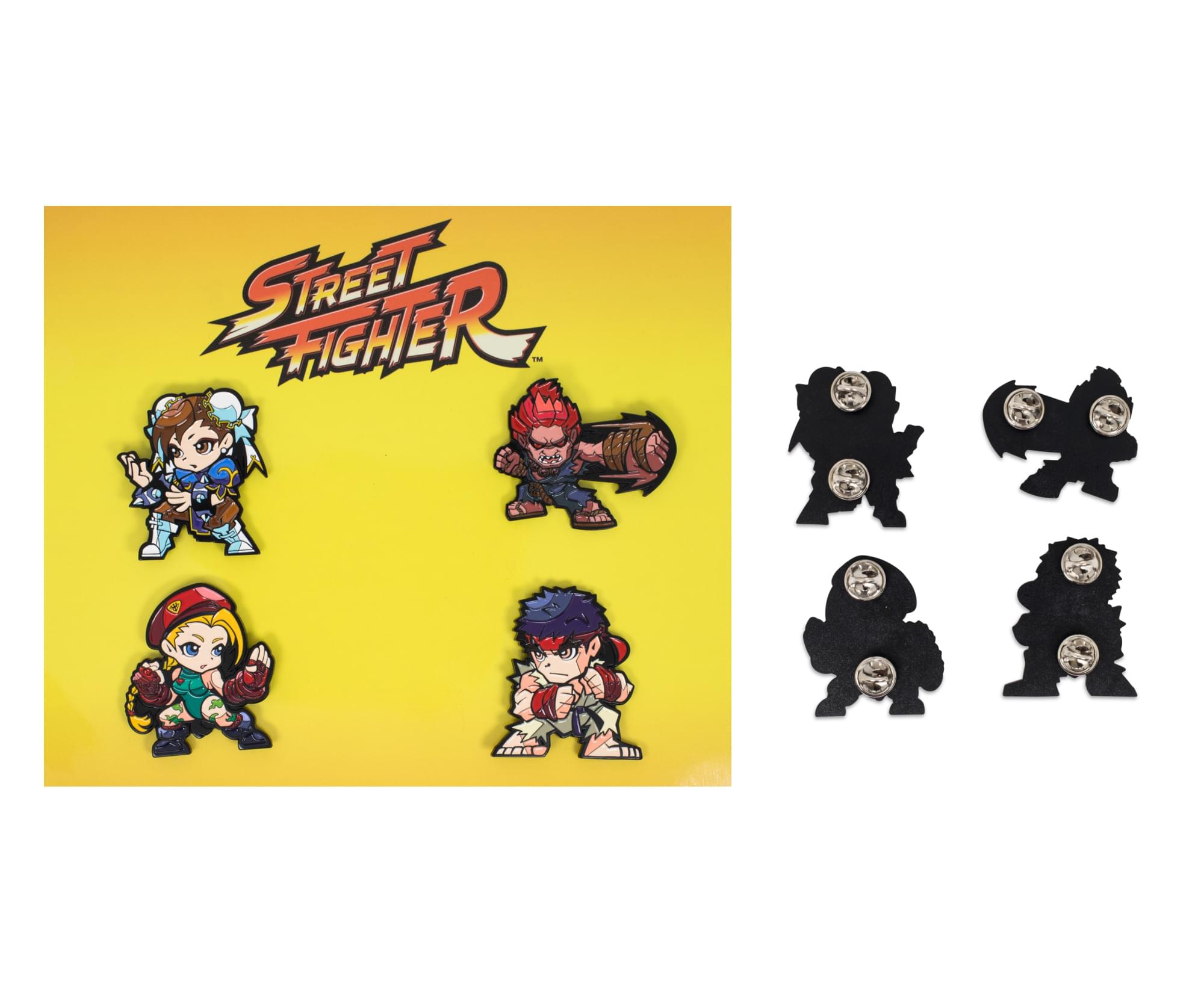 Street Fighter Collectible Enamel Pins | Set of 4 | Toynk Exclusive