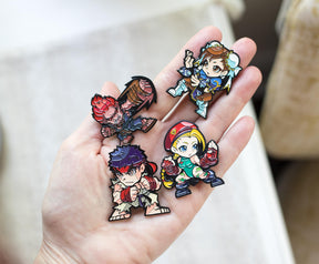 Street Fighter Collectible Enamel Pins | Set of 4 | Toynk Exclusive