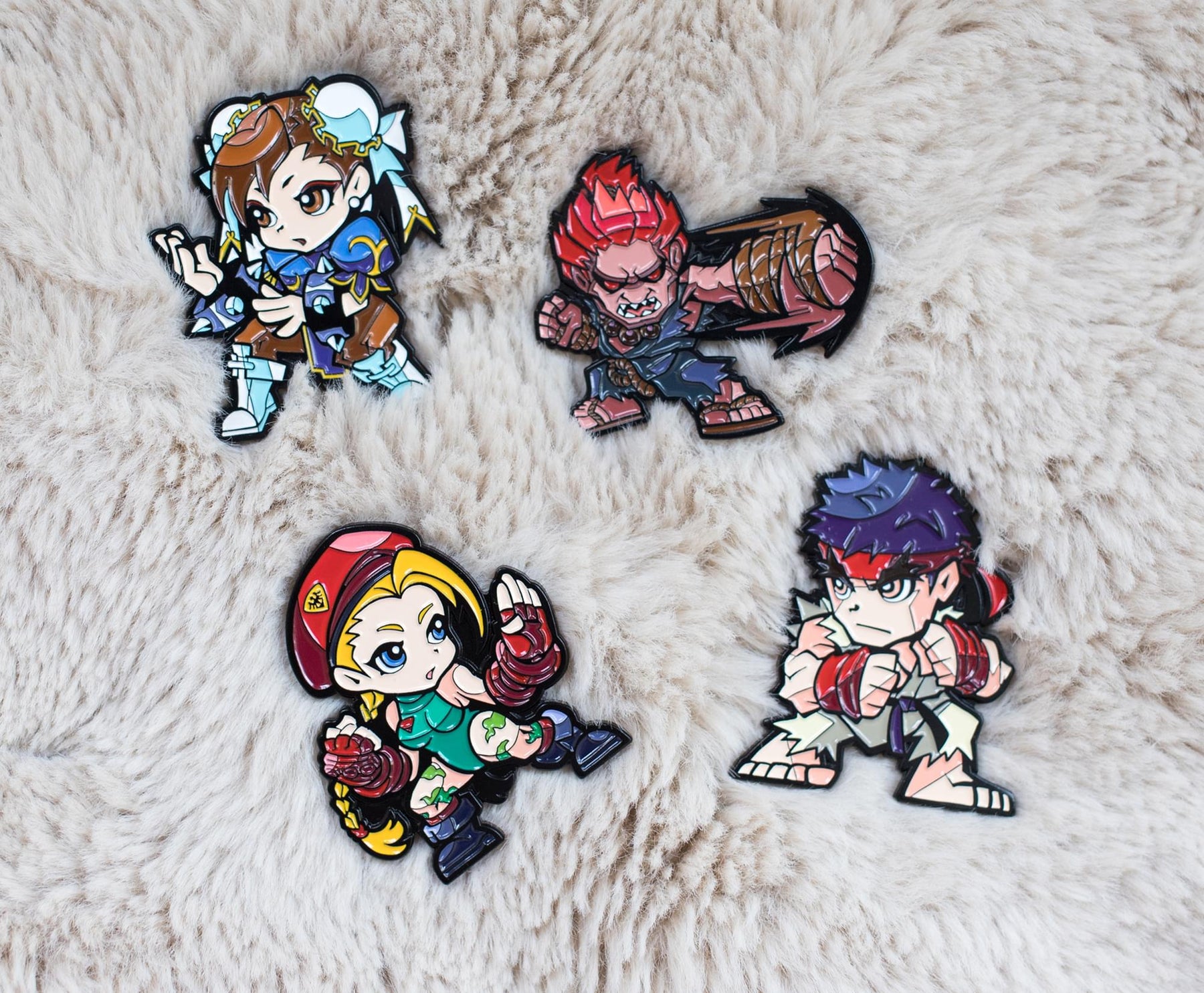Street Fighter Collectible Enamel Pins | Set of 4 | Toynk Exclusive