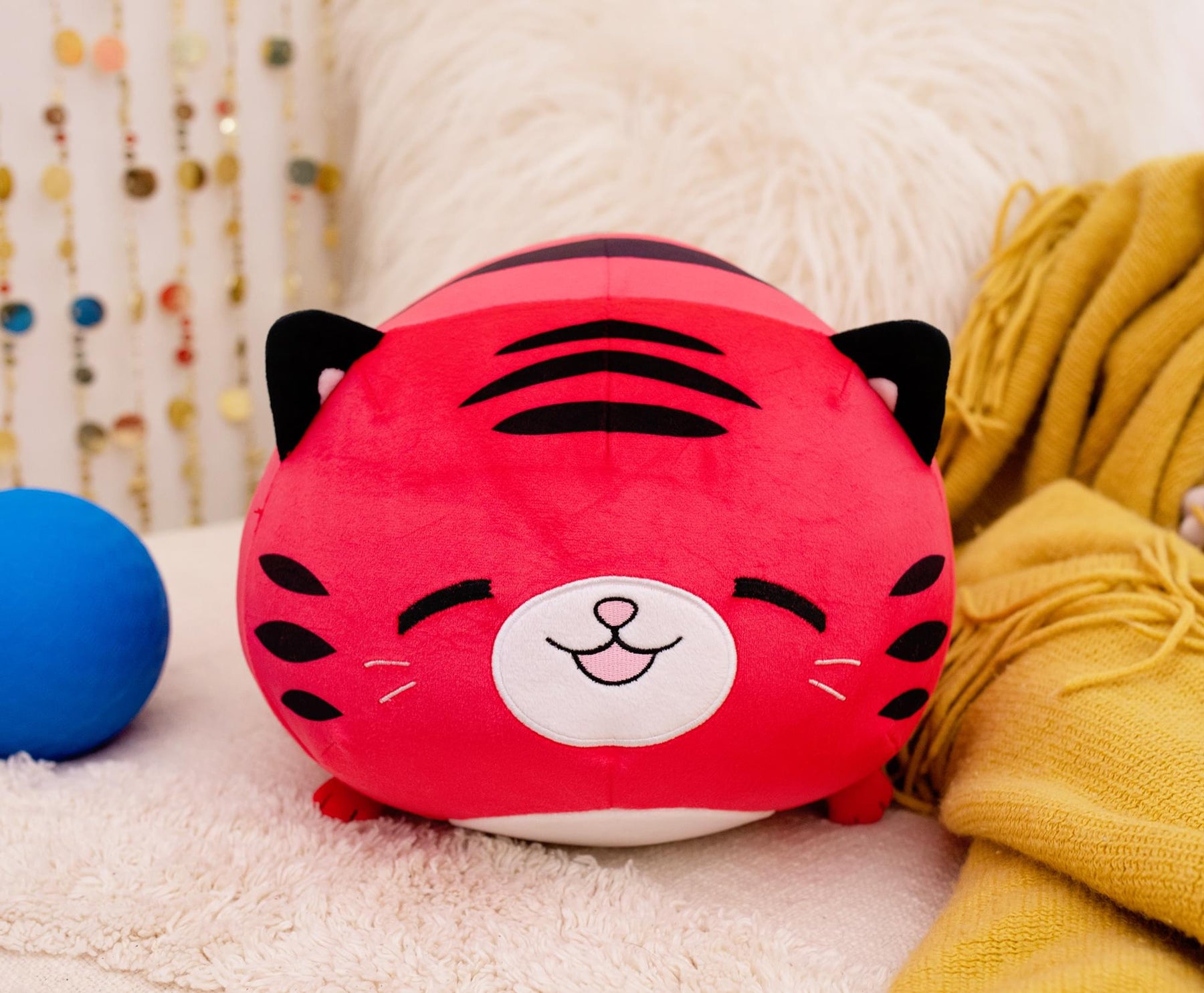 MochiOshis 12-Inch Character Plush Toy Animal Red Tiger | Puyumi Purroshi