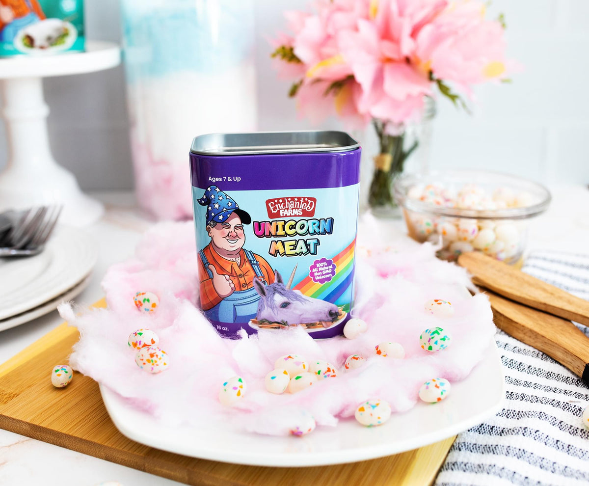 Canned Plush Unicorn Meat Fun Gag Gift Free Shipping