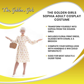 Golden Girls Sophia Costume | Officially Licensed | Adult Size