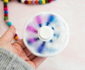 Pop Fidget Toy Spinner White Flower 8-Button Bubble Popping Game