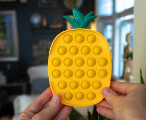 Pop Fidget Toy 24-Button Yellow Pineapple Silicone Bubble Popping Game