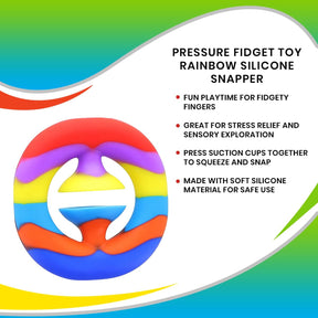 Pressure Fidget Toy Rainbow Silicone Snapper