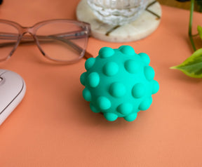 Pop Fidget Toy Pressure Relief Silicone Bubble Popping Game Ball | Teal