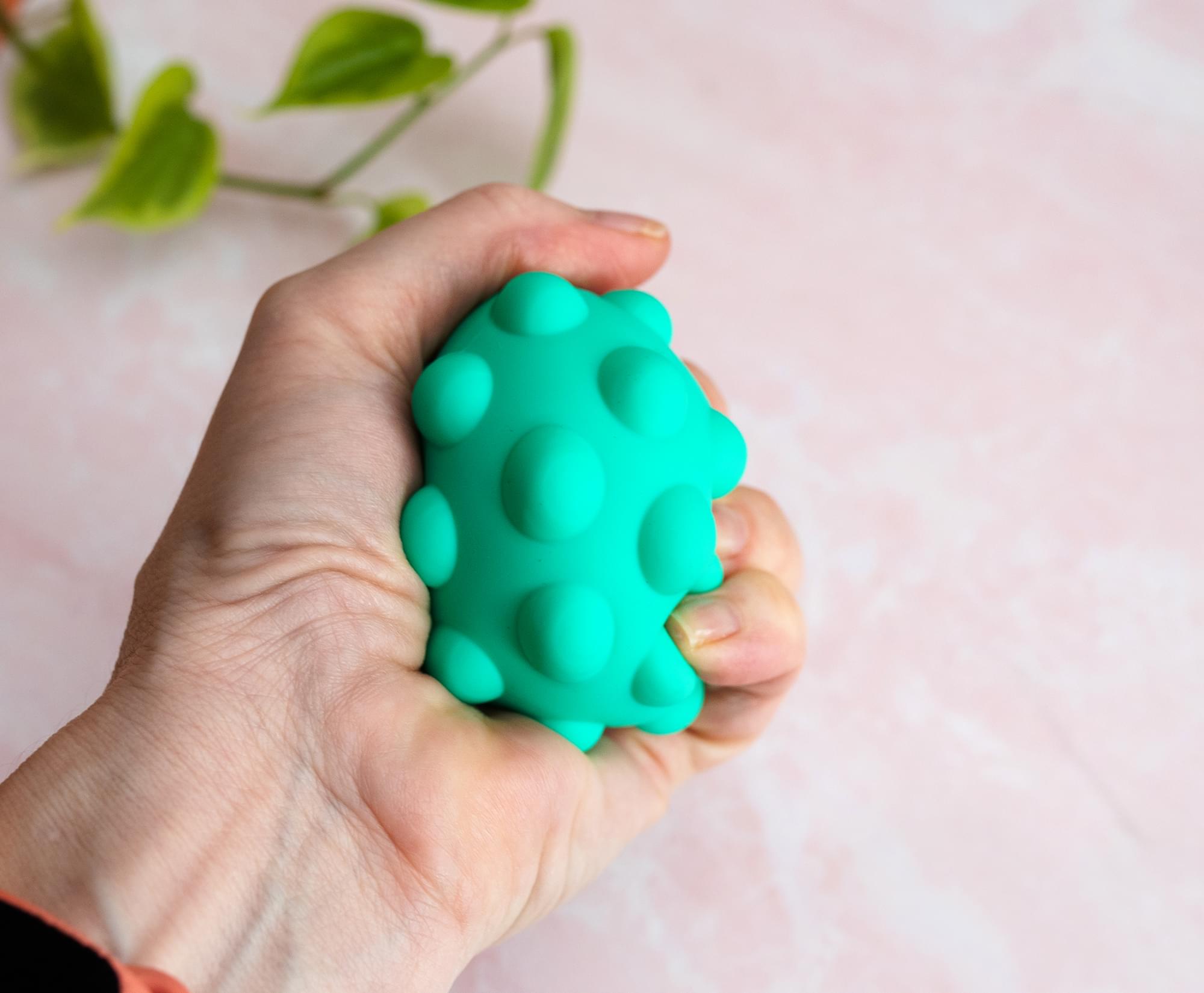 Pop Fidget Toy Pressure Relief Silicone Bubble Popping Game Ball | Teal