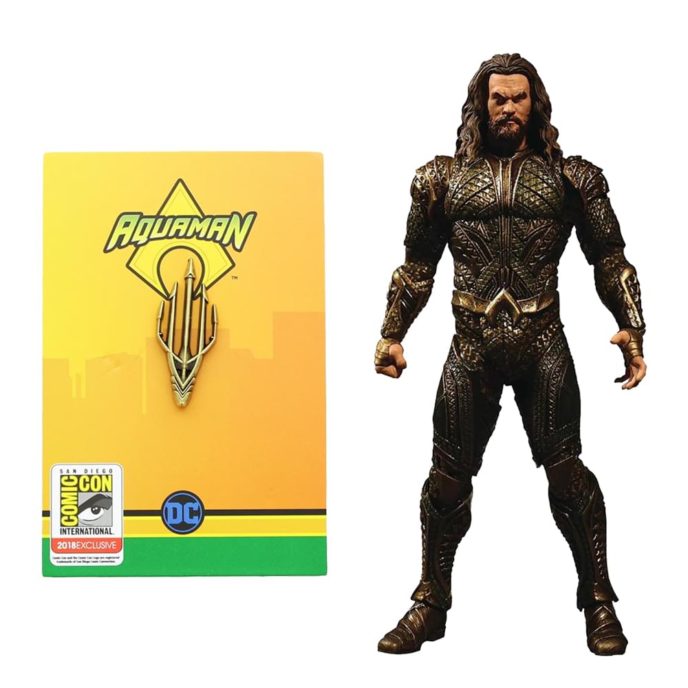 Aquaman Set of 2 with Action Figure and SDCC Exclusive Pin