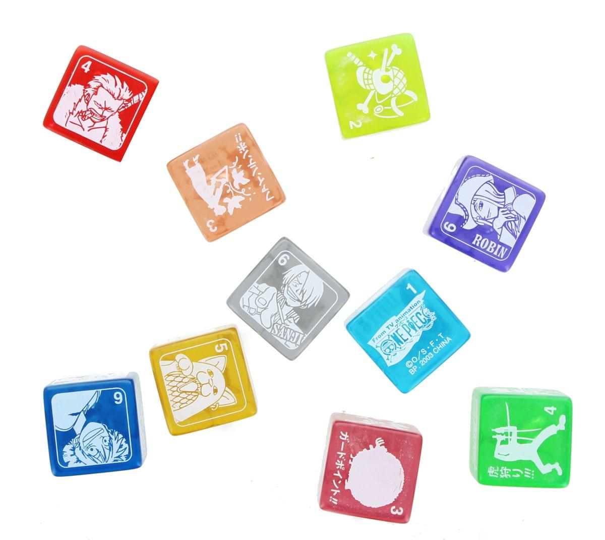 One Piece Character Dice Cubes, Set of 10