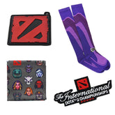 Dota 2 Gift Set: Logo Patch, Self Adhesive Patch, Bandana, & Knee-High Socks
