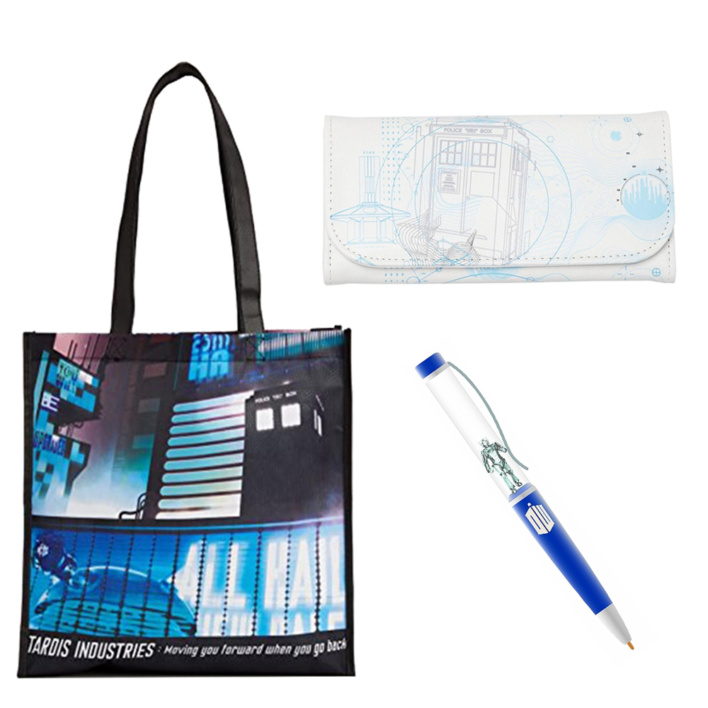 Doctor Who Themed Bundle With Tote, Wallet And Pen
