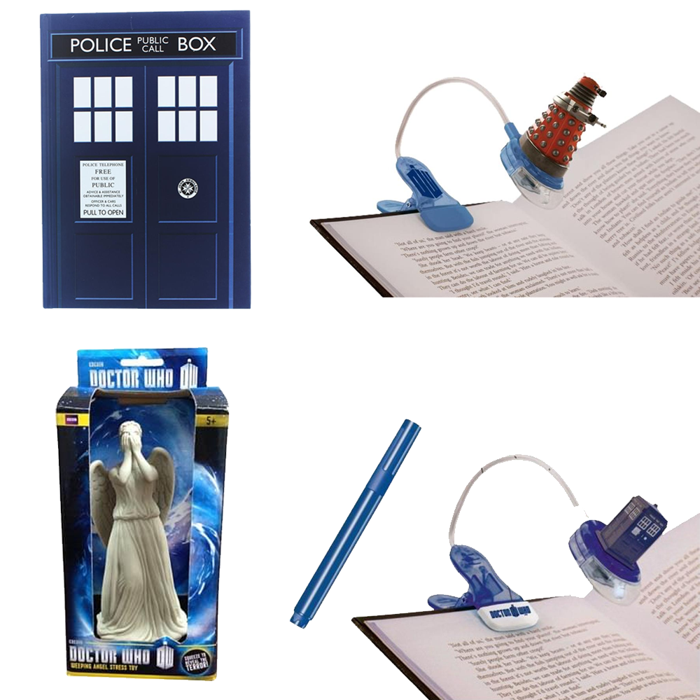Doctor Who Stationary Set With Book Light, Stress Toy, Notebook And More