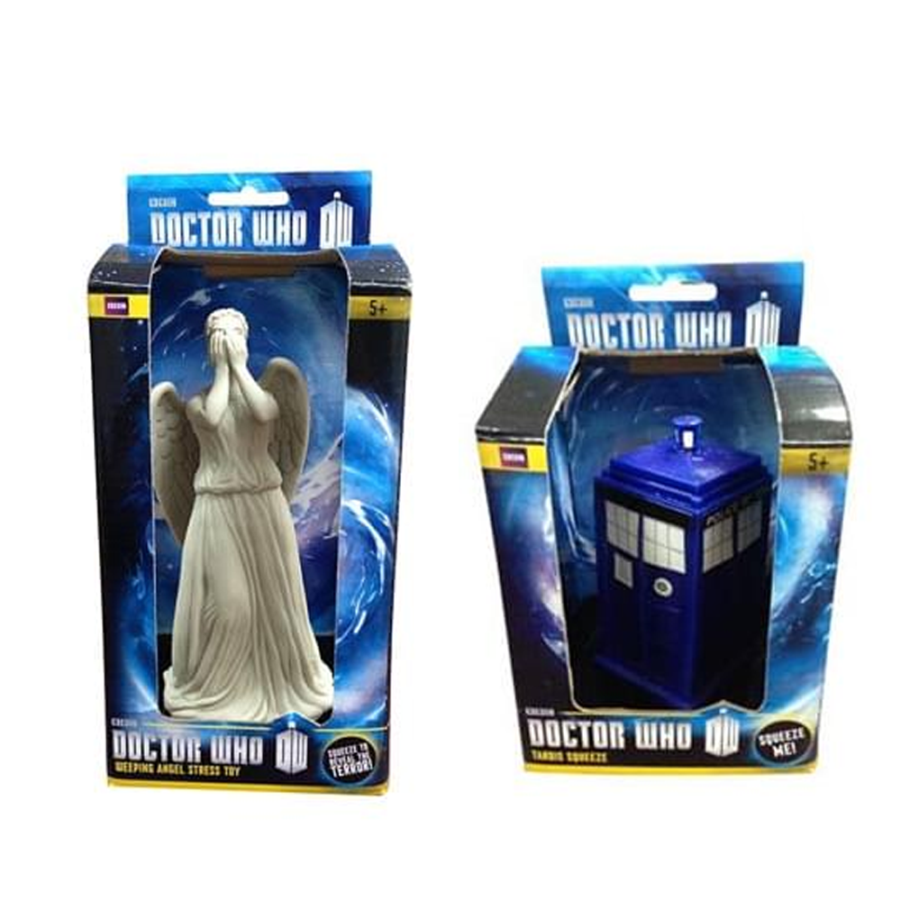Doctor Who Tardis And Wheeping Angle Stress Toys, Set Of 2