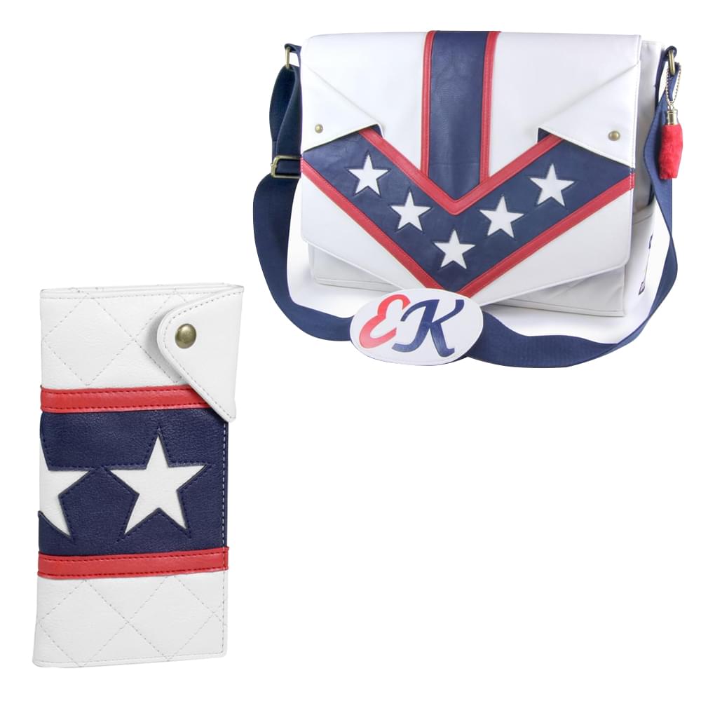 Evel Knievel Women's Gift Set: Jumpsuit Messenger Bag & Clutch Wallet