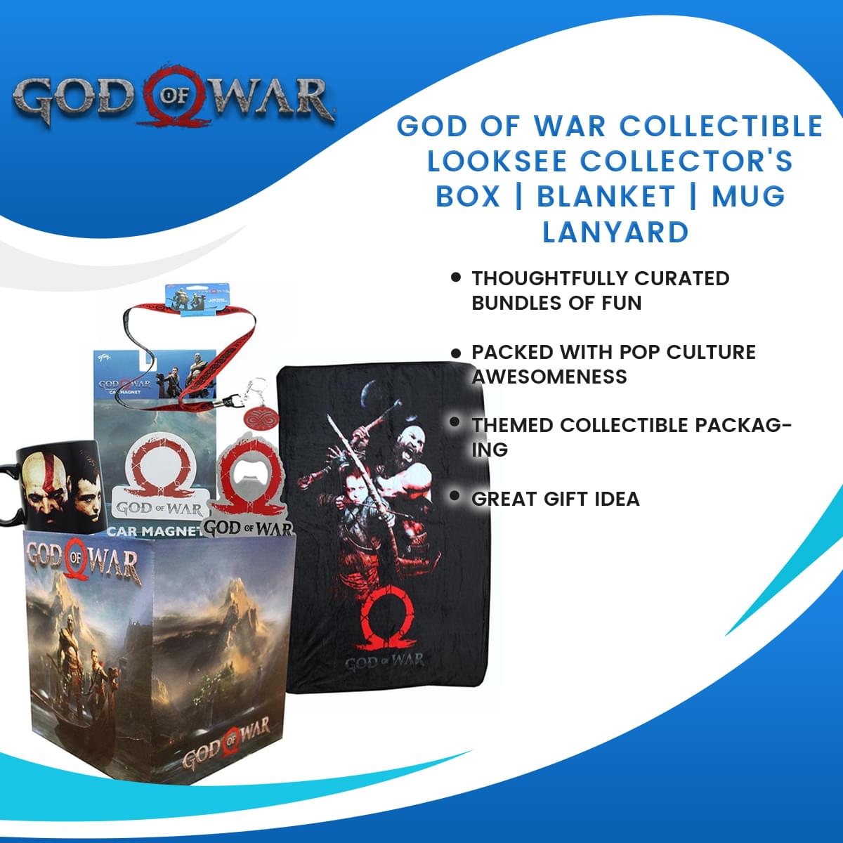 God of War Collectible | Looksee Collector's Box  | Mug | Lanyard