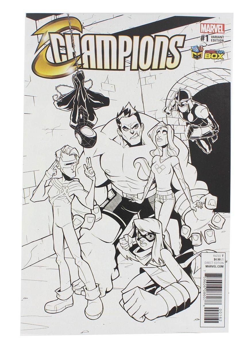 Marvel Comics Champions #1 (Comic Con Box B&W Cover)