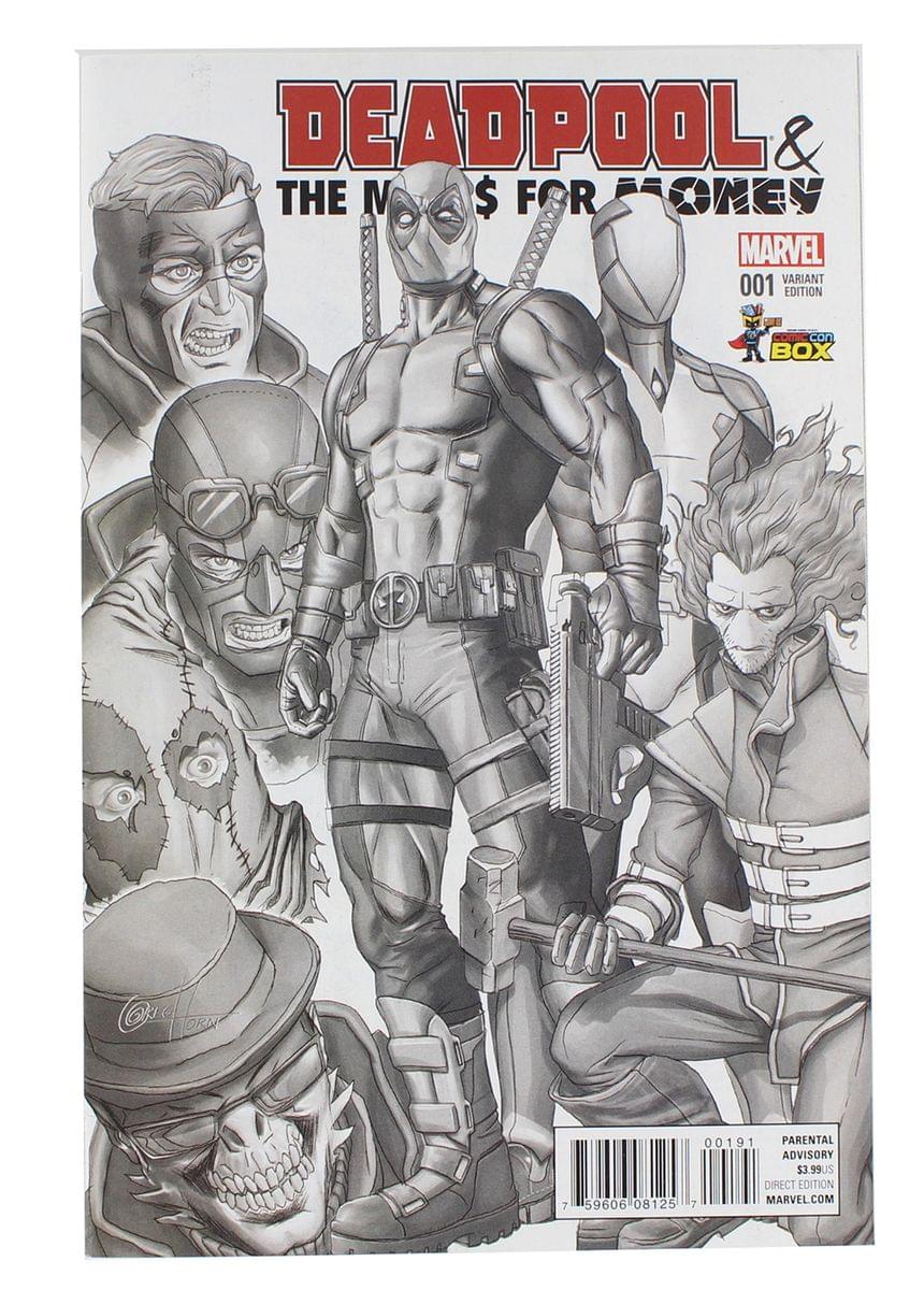 Marvel Deadpool Mercs for Money #001 Comic Con Box 2016 Exclusive B&W Cover