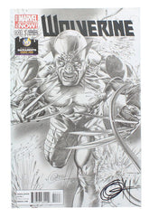 Marvel NOW! Wolverine #1 | Autographed WW Sacramento B&W Cover