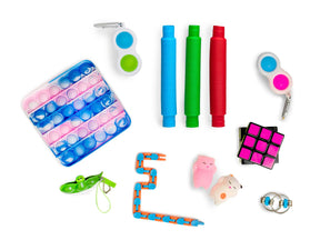 12-Piece Sensory Fidget Toy Set | Simple Dimple, Pop Tubes & More