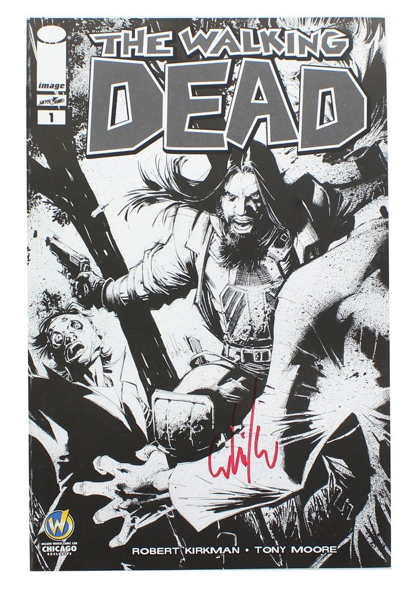The Walking Dead #1 WW Chicago '13 Exclusive B&W Cover Signed By Whilce Portacio