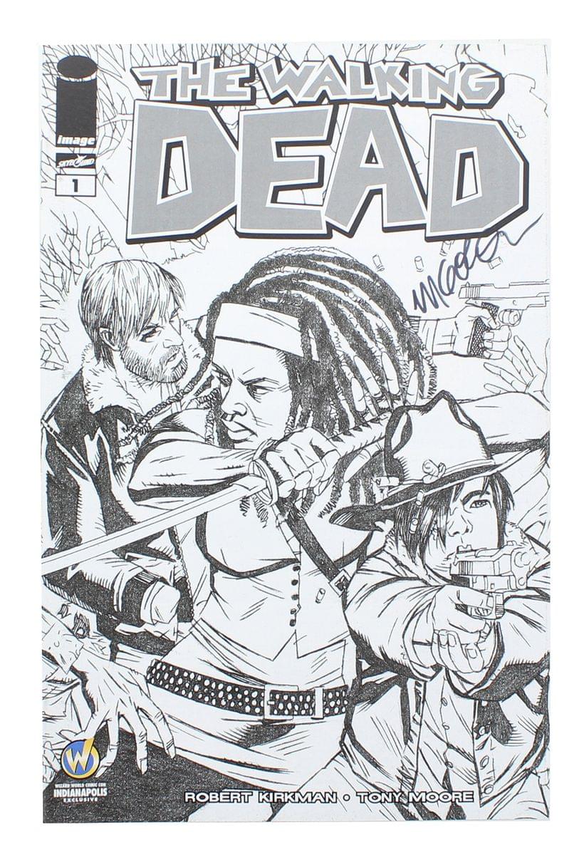 Image Comics The Walking Dead #1 | WW Indianapolis B&W Cover | AUTOGRAPHED
