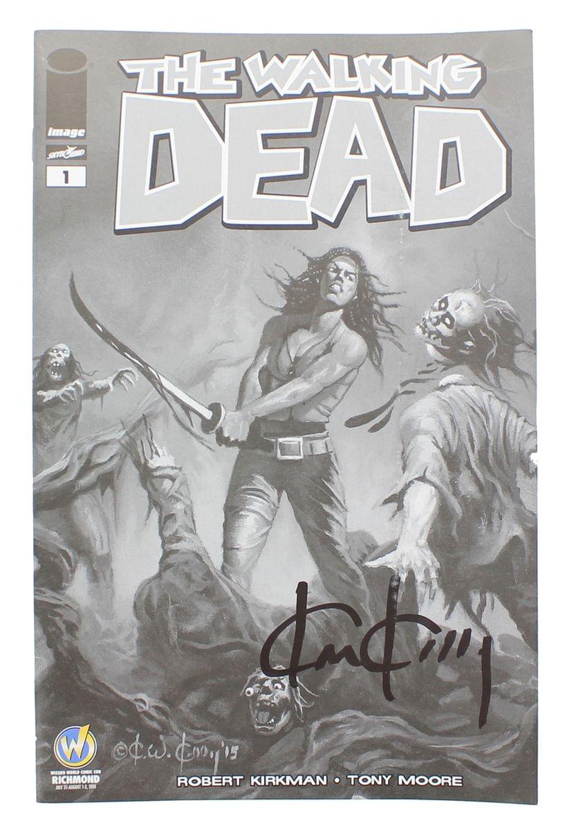 The Walking Dead #1 WW Richmond Exclusive B&W Cover Signed By Ken Kelly
