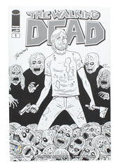 The Walking Dead #1 WW Vegas Exclusive B&W Cover Signed By Gilbert Hernandez