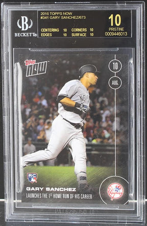 Gary Sanchez New York Yankees 2016 Topps Now Rookie Card #341 BGS 10 Black Label