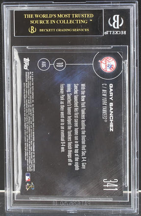 Gary Sanchez New York Yankees 2016 Topps Now Rookie Card #341 BGS 10 Black Label