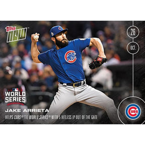 Topps NOW 5 Hitless IP Chicago Cubs Jake Arrieta Card #632