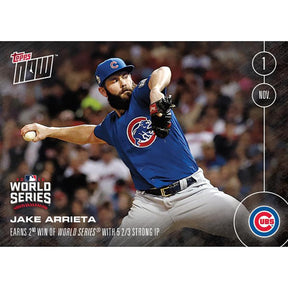 MLB Chicago Cubs Jake Arrieta #654 2016 Topps NOW Trading Card