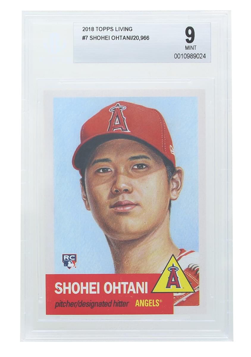 LA Angels #7 Shohei Ohntani MLB 2018 Topps Living 20,966 BGS 9