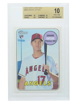 LA Angels #600 Shohei Ohtani MLB 2018 Topps Heritage BGS 10