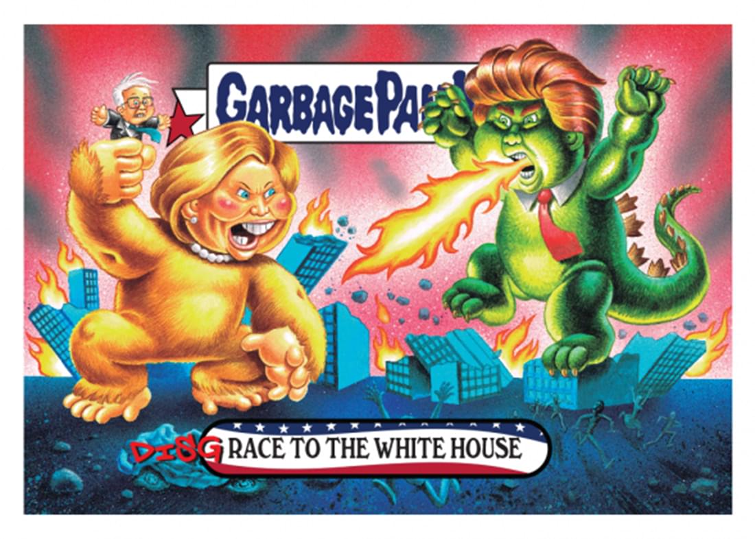 Garbage Pail Kids Disg-Race to the White House Donald Trump Vs Hillary Clinton #1