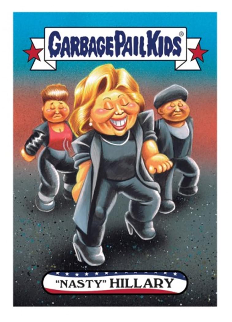 Garbage Pail Kids Disg-Race To The White House "Nasty" Hillary #56