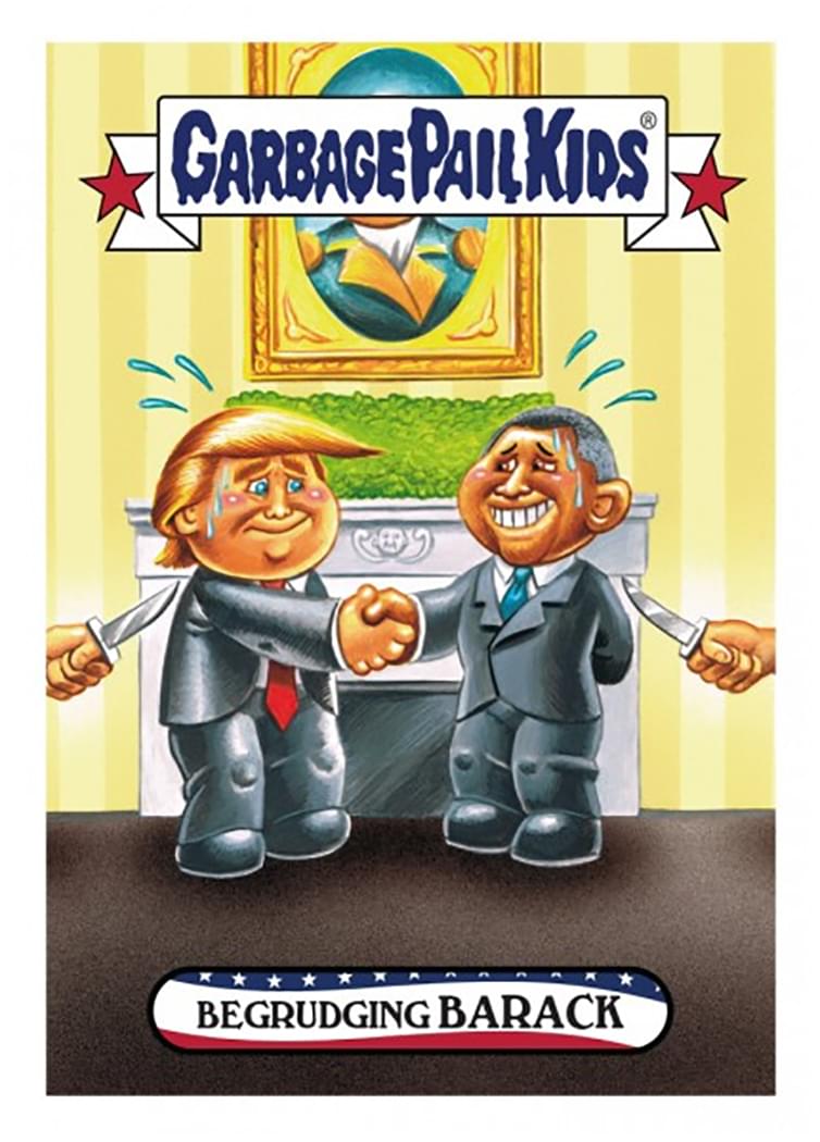 Garbage Pail Kids Disg-Race To The White House Begrudging Barack #68