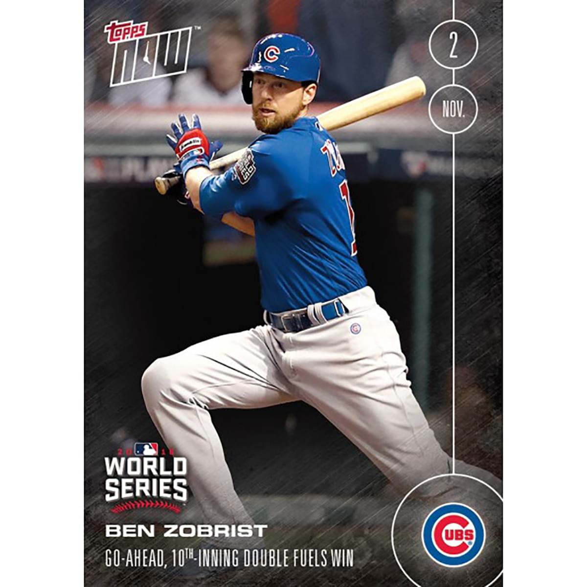 MLB Chicago Cubs Ben Zobrist #660 2016 Topps NOW Trading Card