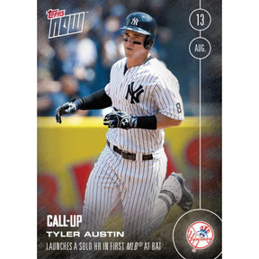 MLB Topps NOW Card 436 NY Yankees Tyler Austin Call-Up Trading Card