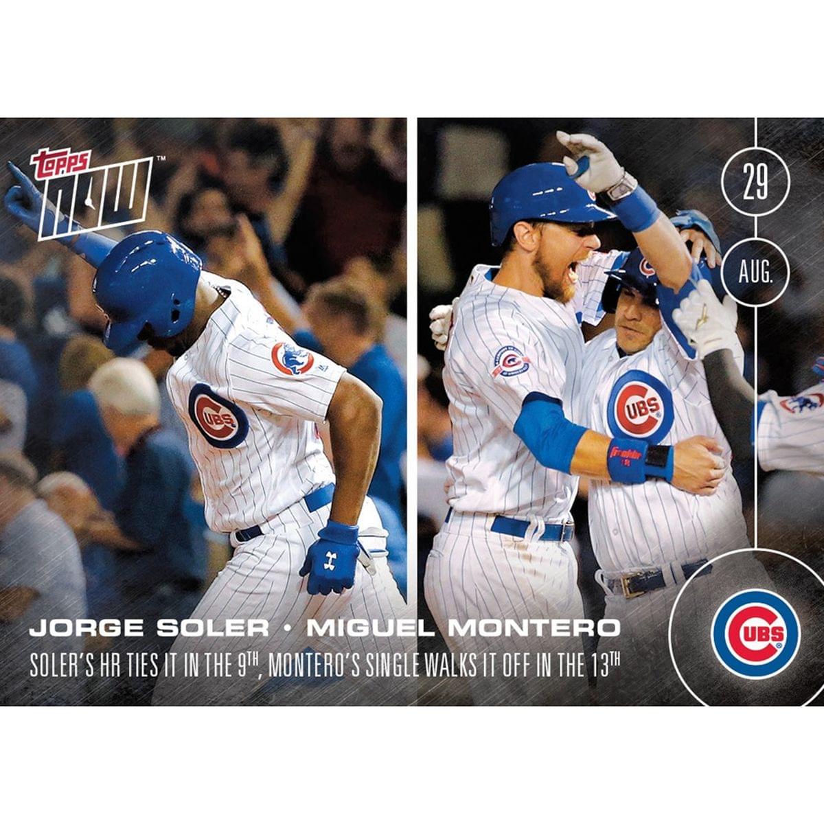 MLB Chicago Cubs Sole, Montero #407 Topps NOW Trading Card
