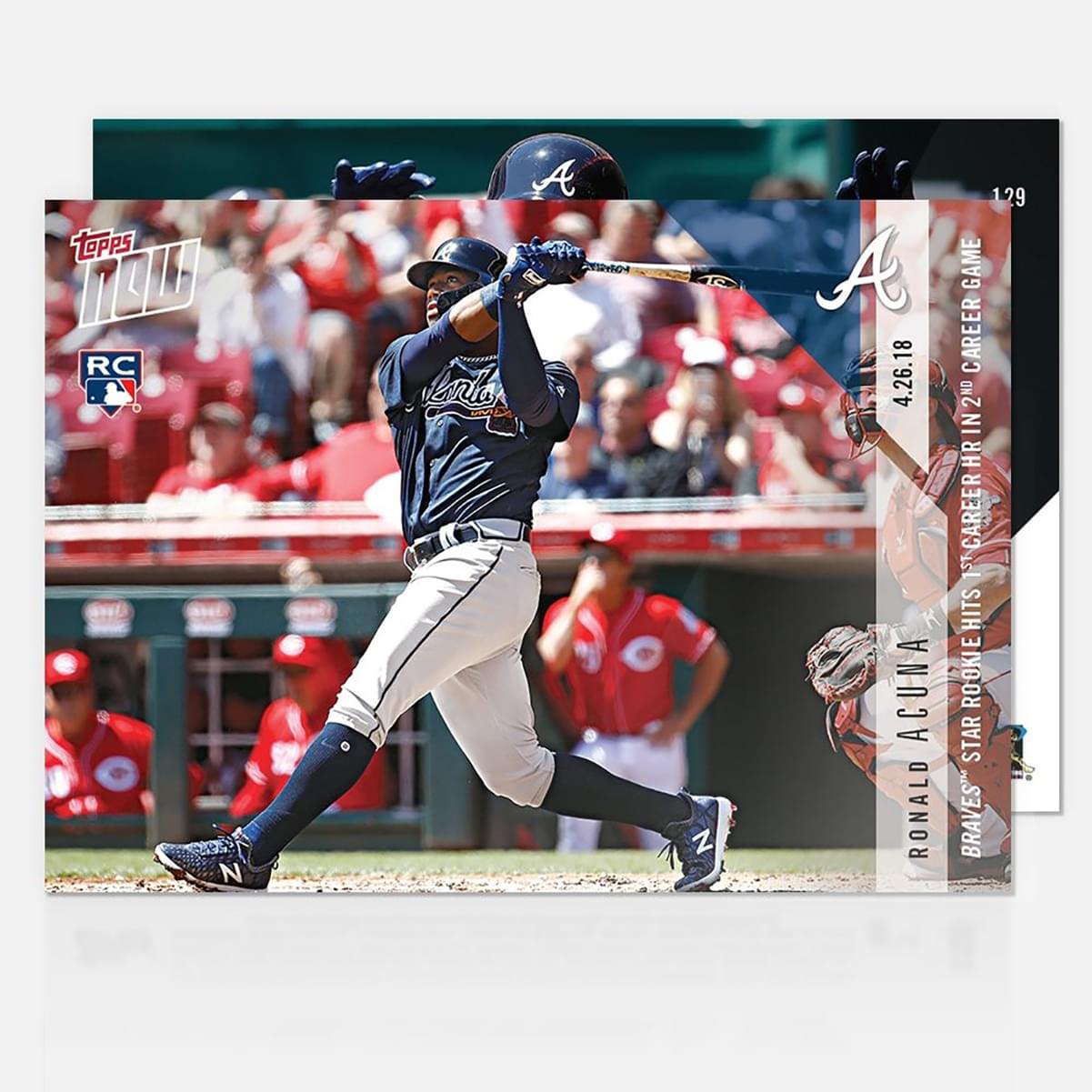 Atlanta Braves Ronald Acuna TOPPS NOW Trading Card #129