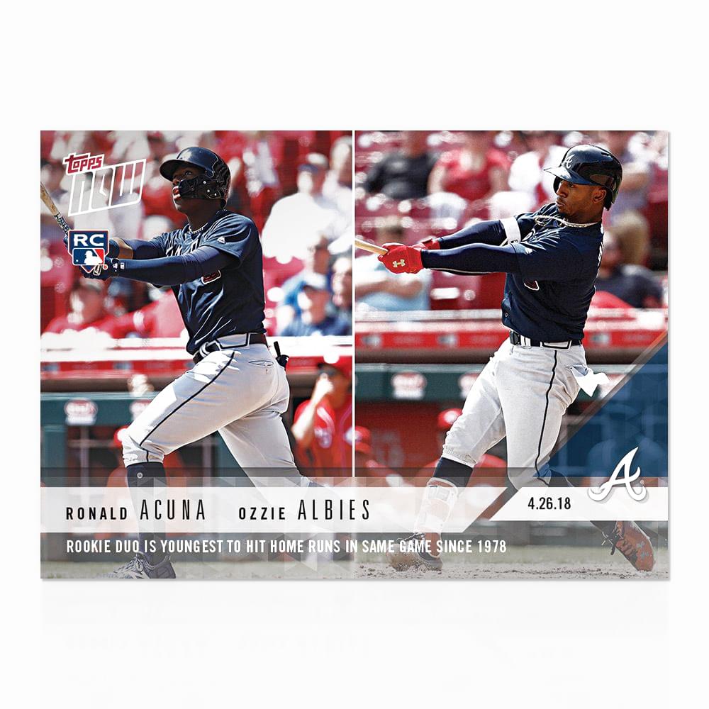 Atlanta Braves MLB Acuna/Albies TOPPS NOW Trading Card #130
