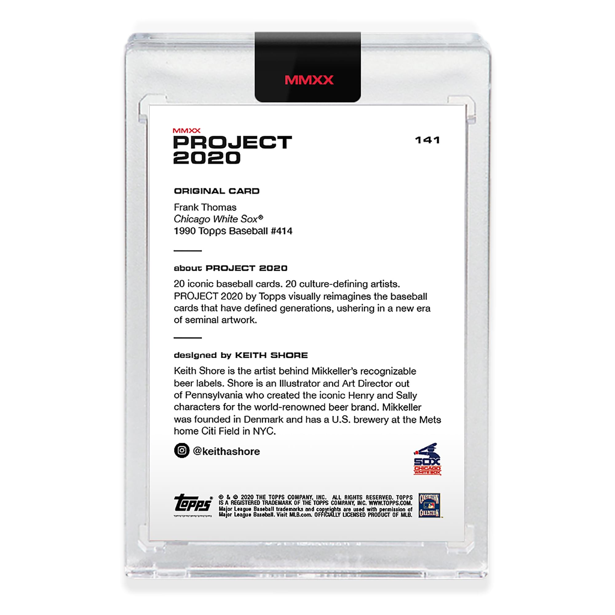 MLB Topps PROJECT 2020 Card 141 | 1990 Frank Thomas by Keith Shore